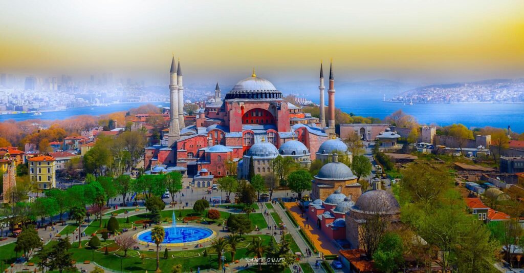 Famous Hagia Sophia Mosque in Istanbul, Turkey