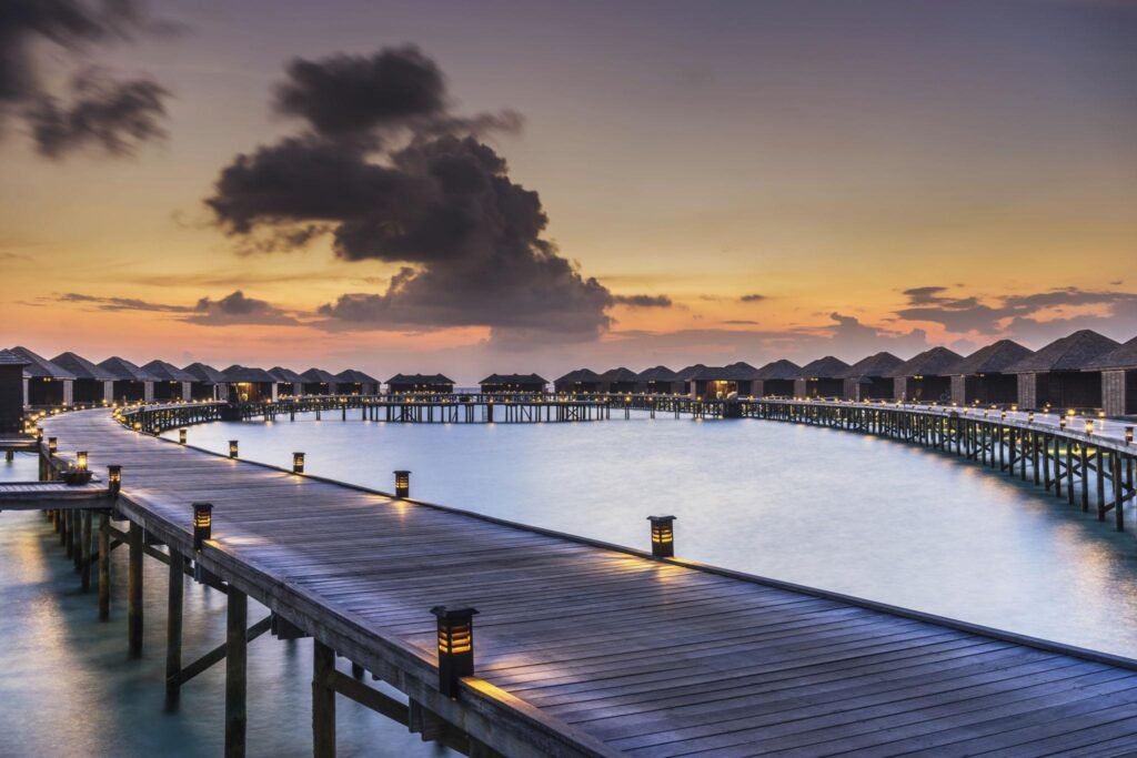 Luxury water villas in the Maldives