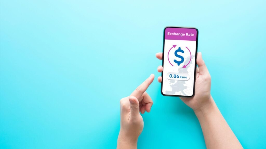 Exchange rate or money management with traveler,tourist.connectivity and financial