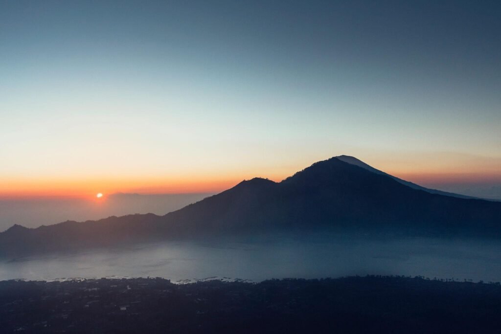 Sunrise from Mount Batur in Bali, Indonesia