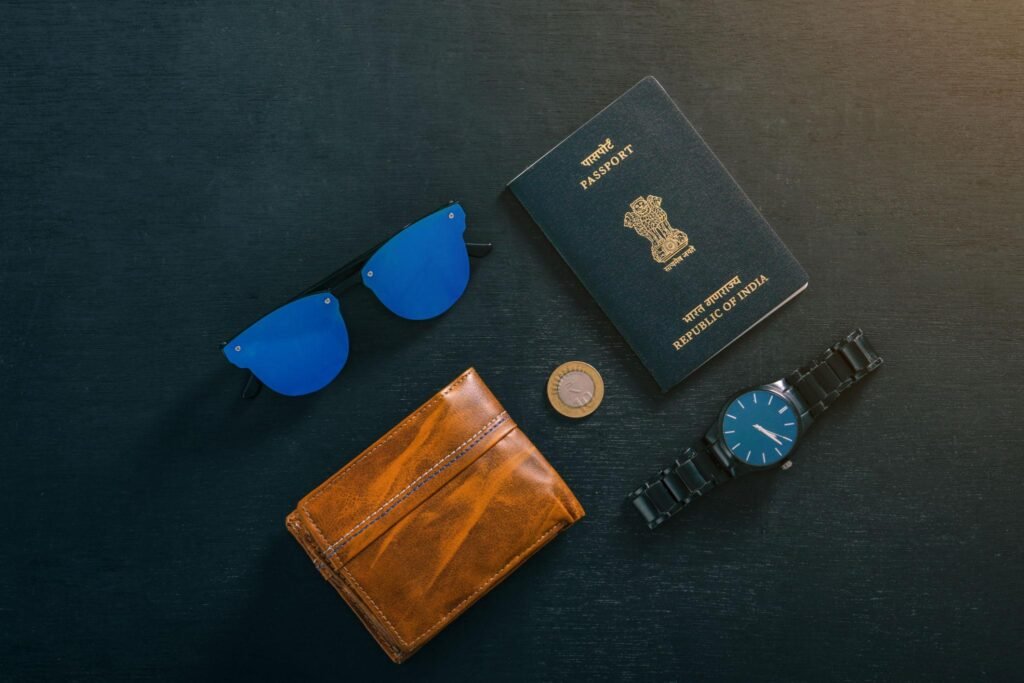 travel concept , Indian passport with paper airplane