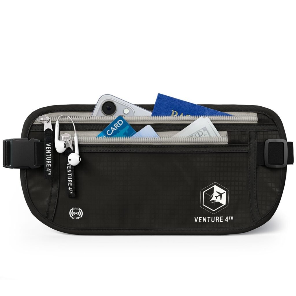 Venture4th RFID Money Belt Protect Yourself From Travel Theft Comfortable Durable and Lightweight