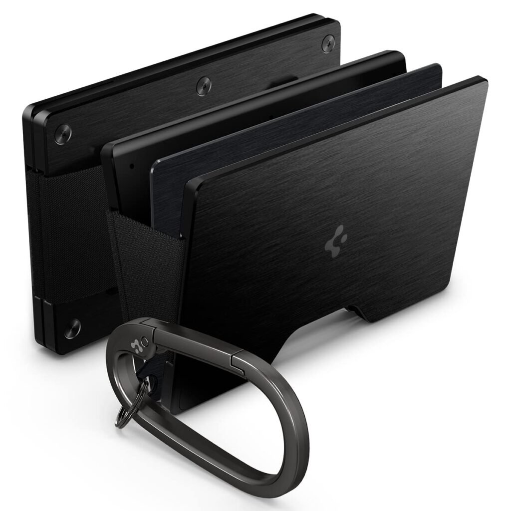 Spigen Life RFID Blocking Wallet Slim Minimalist Credit Card Holder with Key Ring