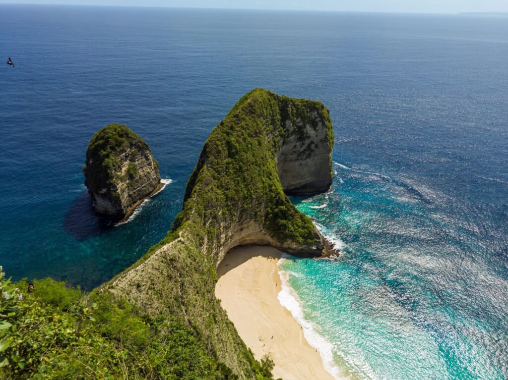 Kelingking Beach with Dramatic Cliffs in Nusa Penida, Indonesia