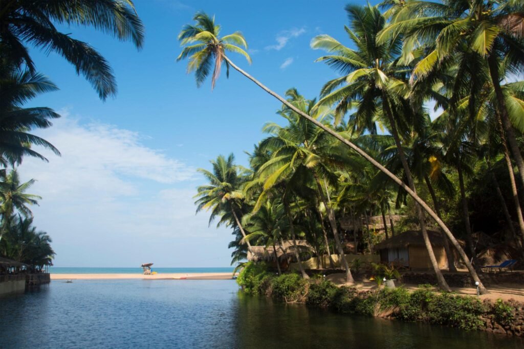 Beautiful shades of blue at Cola Beach, Goa, India