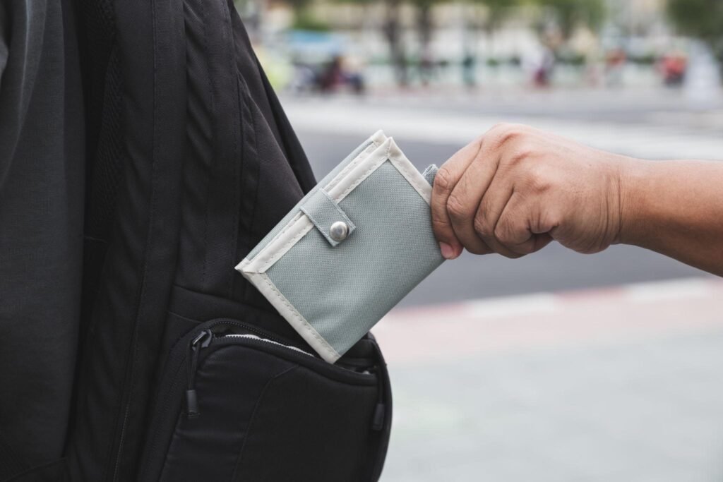 pickpocket stealing wallet from tourist