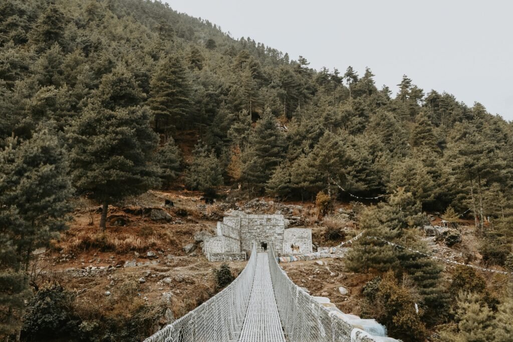 The hiking trails from Everest Base Camp in Nepal