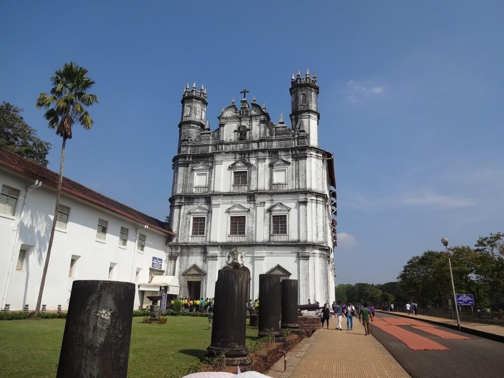 church, historical, goa, building, india, architecture, goa,