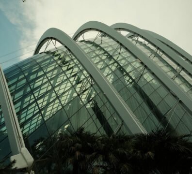 The stunning glass architecture of Gardens by the Bay in Singapore showcases modern design and innovative engineering.