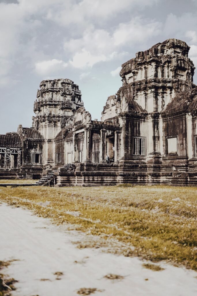 Explore the historic Angkor Wat temple in Cambodia, a UNESCO World Heritage Site.